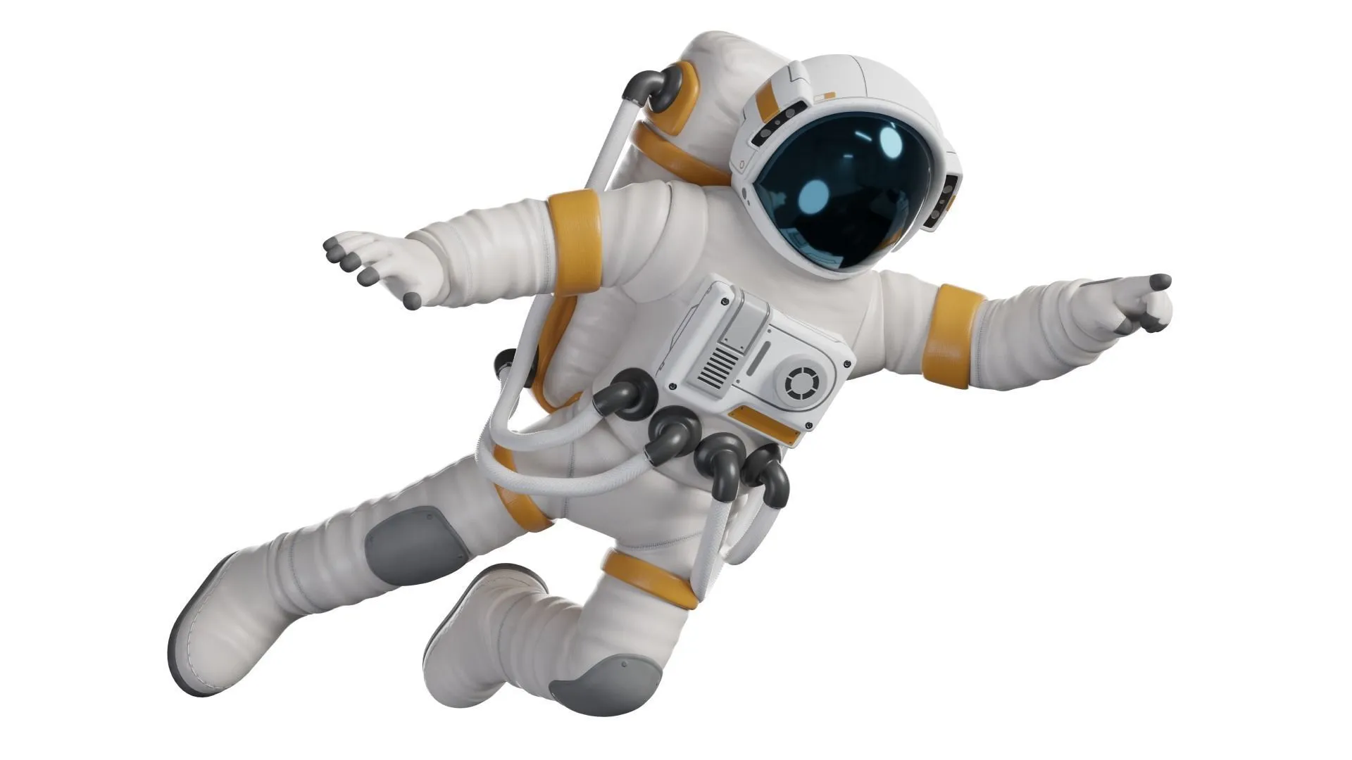 Cartoon Astronaut Man 3D model scene